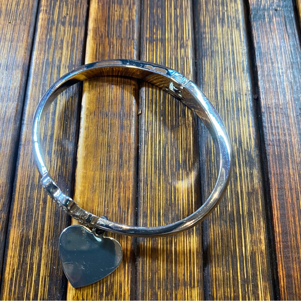 Double Infinity Heart Adjustable Bracelet Euc - image 2